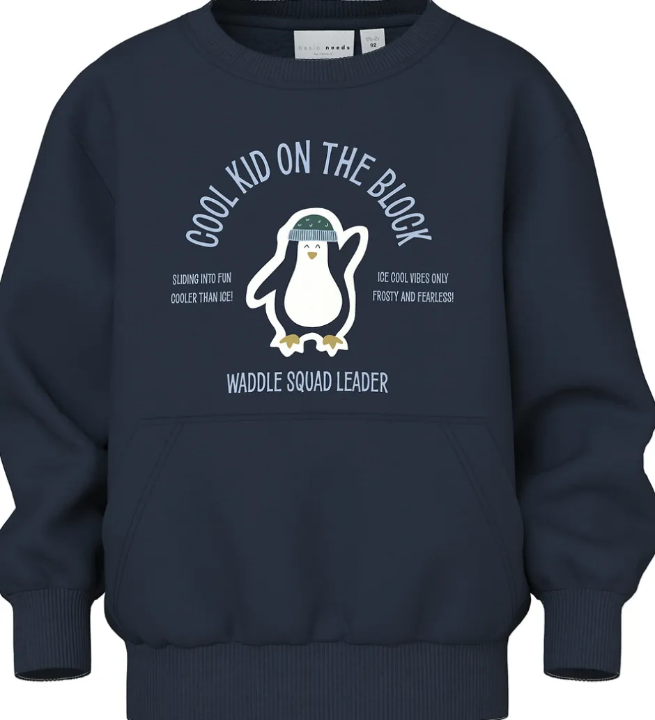 Børn Name It Sweatshirt - NmmVugo - Navy Blazer/Penquin Cool