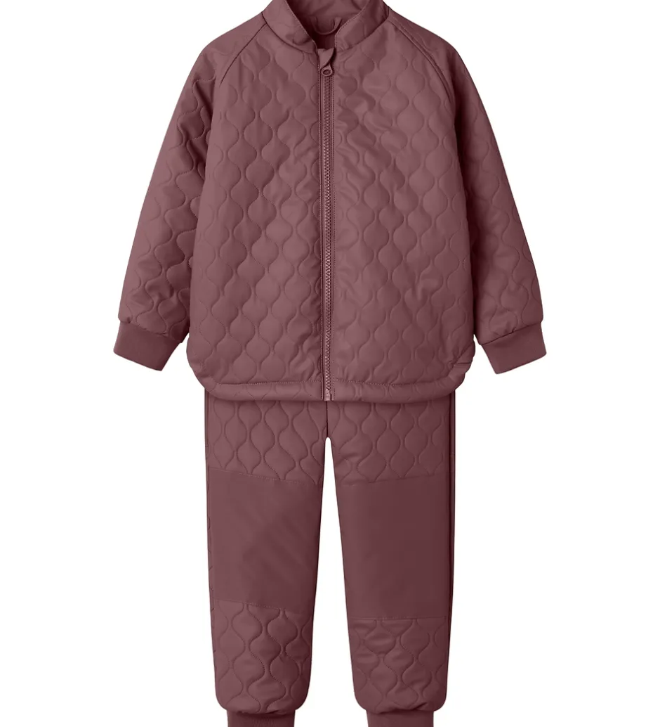Termotøj*Name It Termotøj m. Fleece - PU - NmfMud - Rose Brown