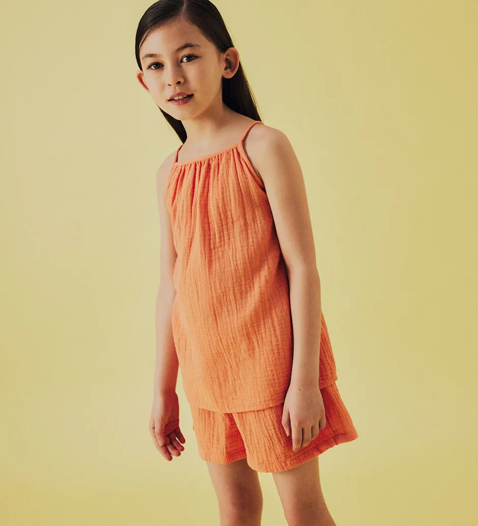 Toppe*Name It Top - Musselin - Strap - NkfHisa - Fresh Salmon