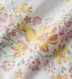 Børn Name It Top - NmfVayana - Bright White/Yellow Flower
