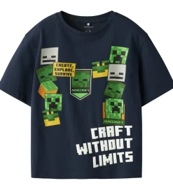 Børn Name It T-shirt - NkmNels - Minecraft - Navy Blazer