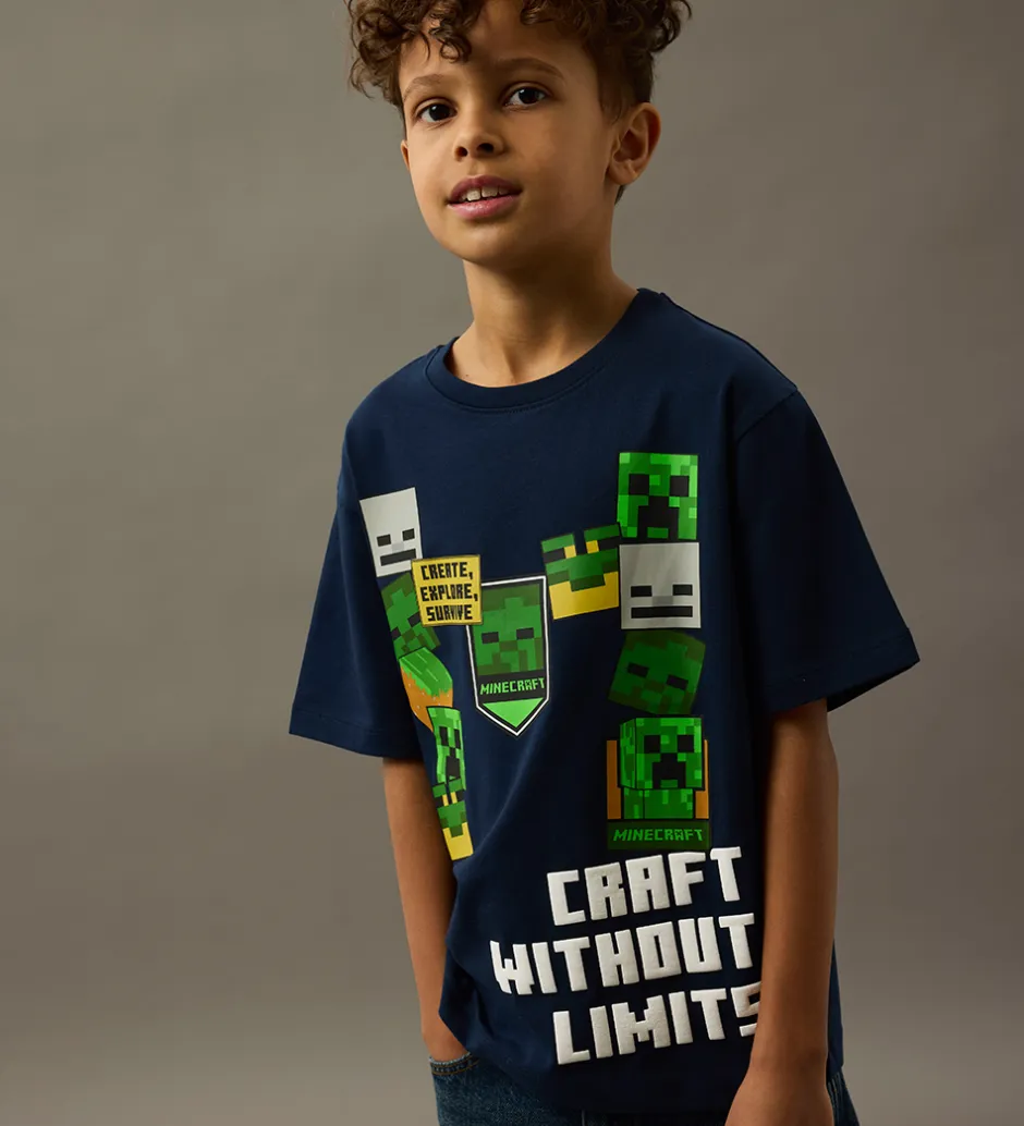 Børn Name It T-shirt - NkmNels - Minecraft - Navy Blazer