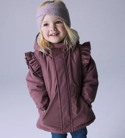 Børn Name It Vinterjakke - NmfSnow05 - Rose Brown m. Flæser