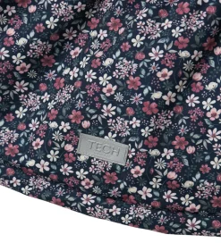 Børn Name It Vinterjakke - NmfSnow05 - Dark Sapphire m. Blomster