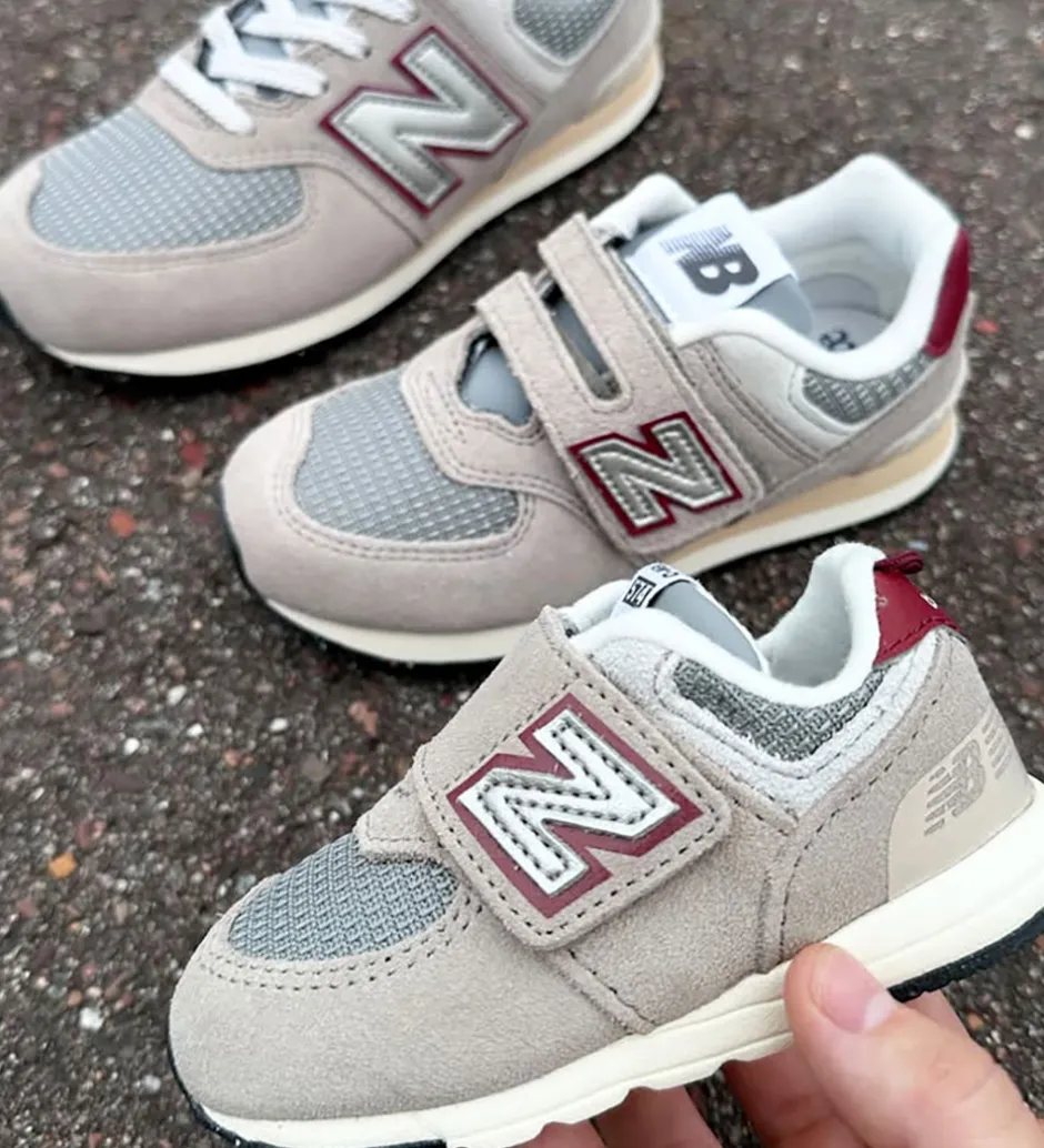 Sneakers|Børnesko Og Babysko*New Balance Sko - 574 - Arid Stone/Monarch Burgundy