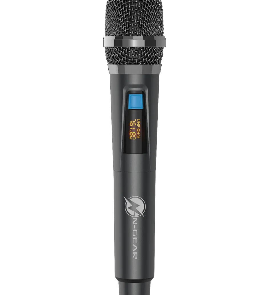 Musikinstrumenter|Højtalere*N-Gear Højtaler med 2 Mikrofoner - Wireless - NRG600 - Sort