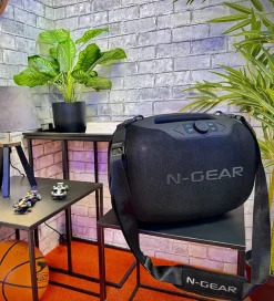Musikinstrumenter|Højtalere*N-Gear Højtaler med 2 Mikrofoner - Wireless - NRG600 - Sort