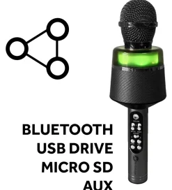 N-Gear Mikrofon m. Lys - Wireless - Star Mic 100 - Space Grey