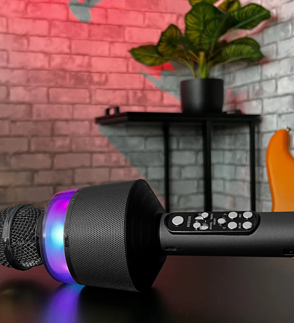 N-Gear Mikrofon m. Lys - Wireless - Star Mic 100 - Space Grey