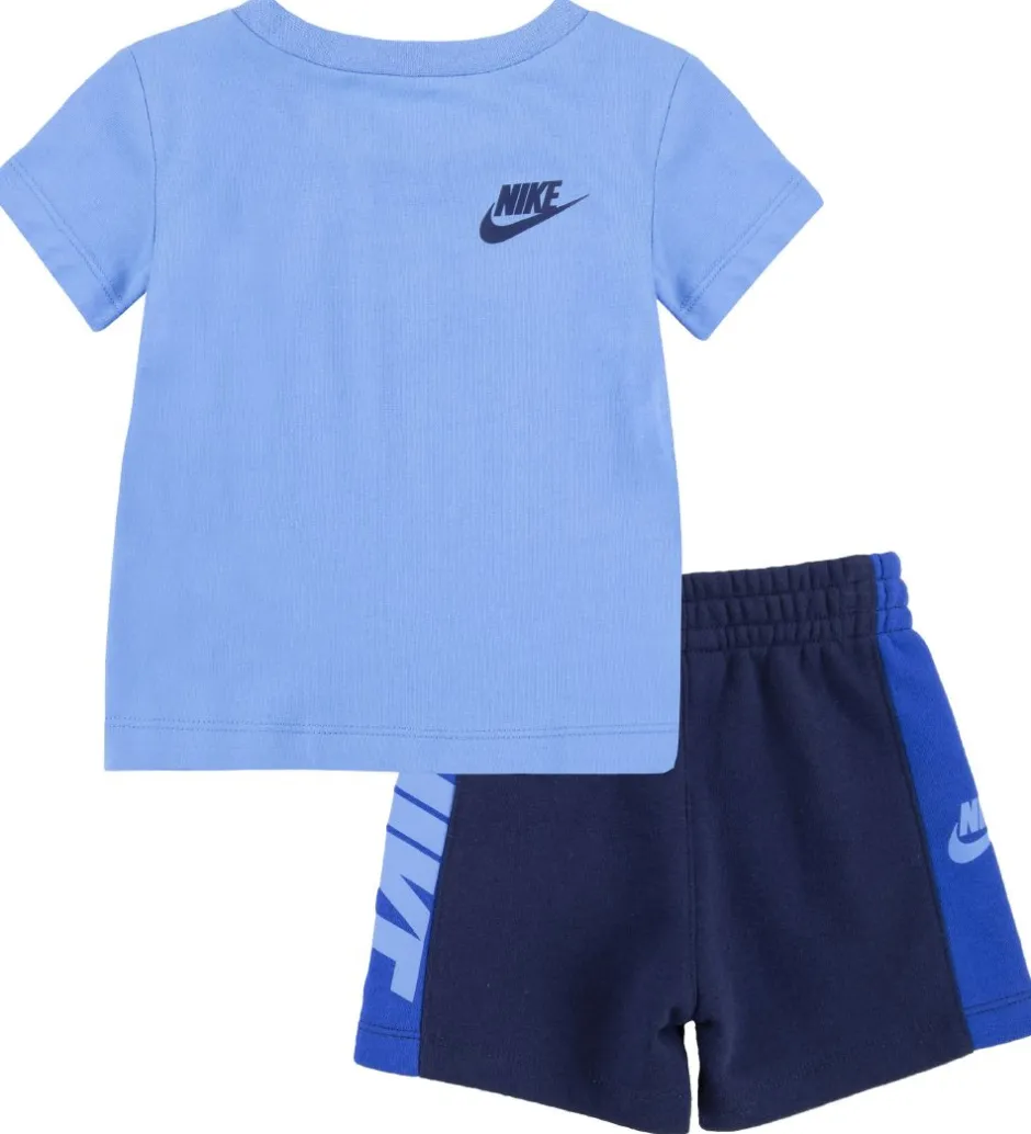Gymnastiktøj*Nike Shortssæt - T-shirt/Shorts - Amplify - Midnight Navy