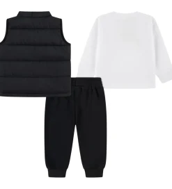 Veste*Nike Sæt - Dynevest/Bluse/Sweatpants - Sort/Hvid