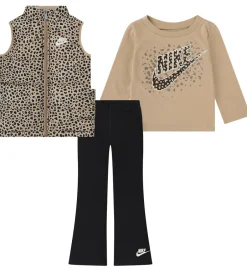 Veste*Nike Sæt - Vest/Bukser/Bluse - Sort/Leopard