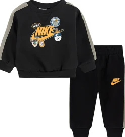 Sweatshirts*Nike Sweatsæt - Fleece - Sort