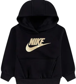Børn Nike Sweatsæt - Club - Black/Metalic Gold