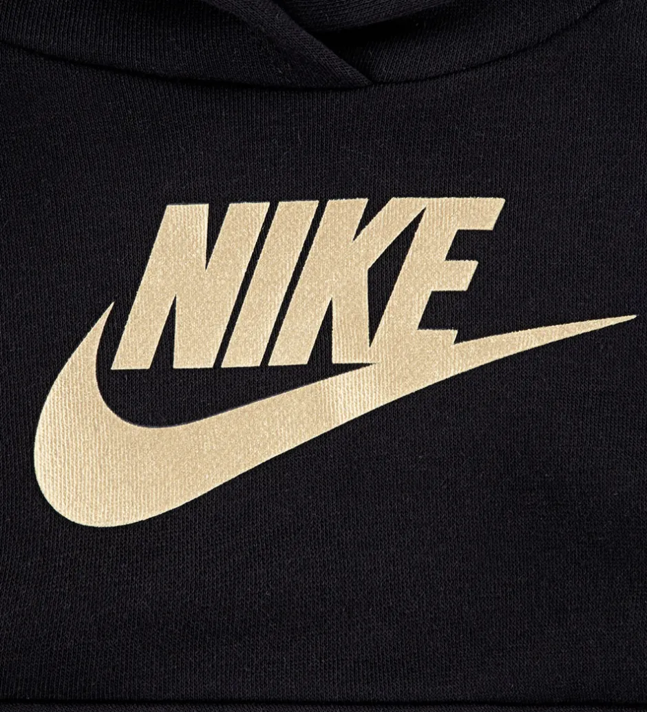 Børn Nike Sweatsæt - Club - Black/Metalic Gold