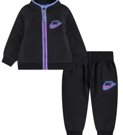 Nike Træningssæt - Cardigan/Bukser - Sort/Lilla