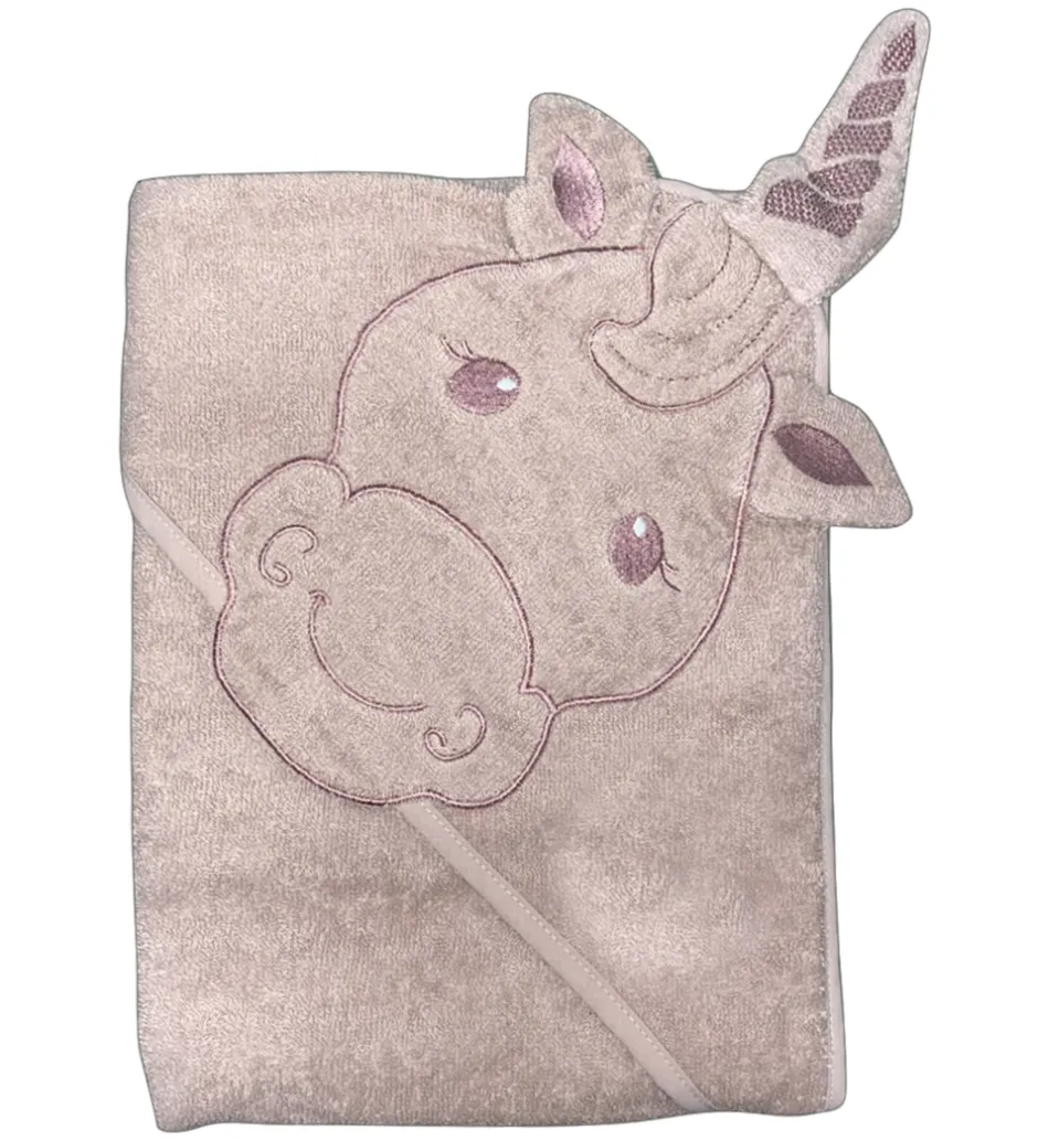 Nørgaard Madsens Babyhåndklæde - 100x100 cm - Pale Mauve m. Enhj