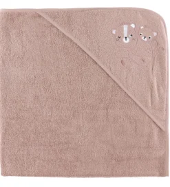 Babyhåndklæde- Og Poncho|Håndklæder*Nørgaard Madsens Babyhåndklæde - 75x75 cm - Mauve m. Løver