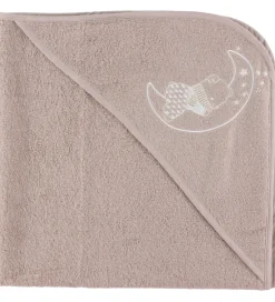 Nørgaard Madsens Babyhåndklæde - 100x100 cm - Beige m. Bamse