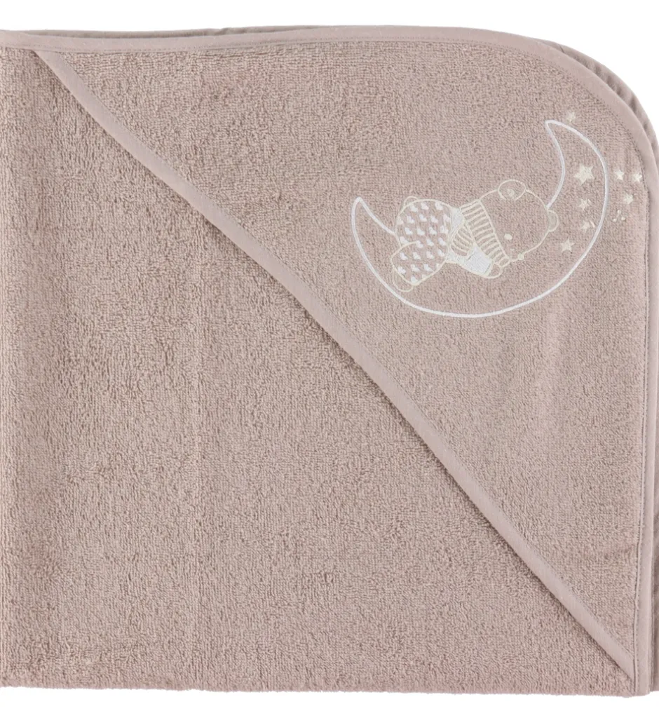 Nørgaard Madsens Babyhåndklæde - 100x100 cm - Beige m. Bamse