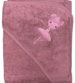 Nørgaard Madsens Babyhåndklæde - 75x75 cm - Dusty Red m. Balleri