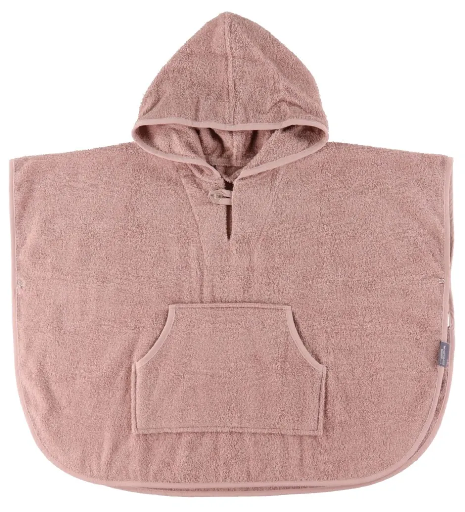 Babyhåndklæde- Og Poncho|Håndklæder*Nørgaard Madsens Badeponcho m. Hætte/Lomme - 70x50 cm - Pale Mau