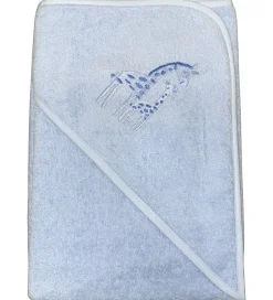 Nørgaard Madsens Badeslag - 75x75 cm - Lyseblå m. Giraffer
