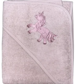 Nørgaard Madsens Badeslag - 75x75 cm - Pale Mauve m. Enhjørning