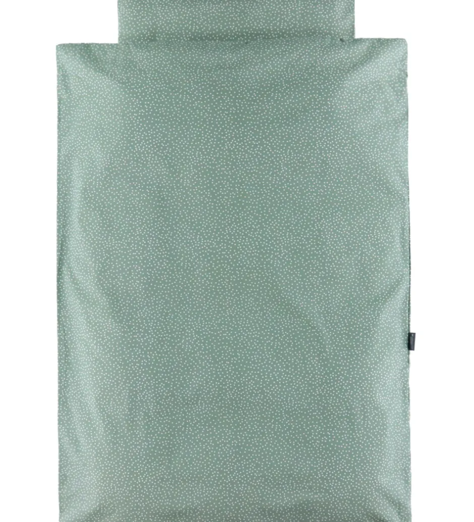 Nørgaard Madsens Sengetøj - Voksen - Dusty Green m. Prikker