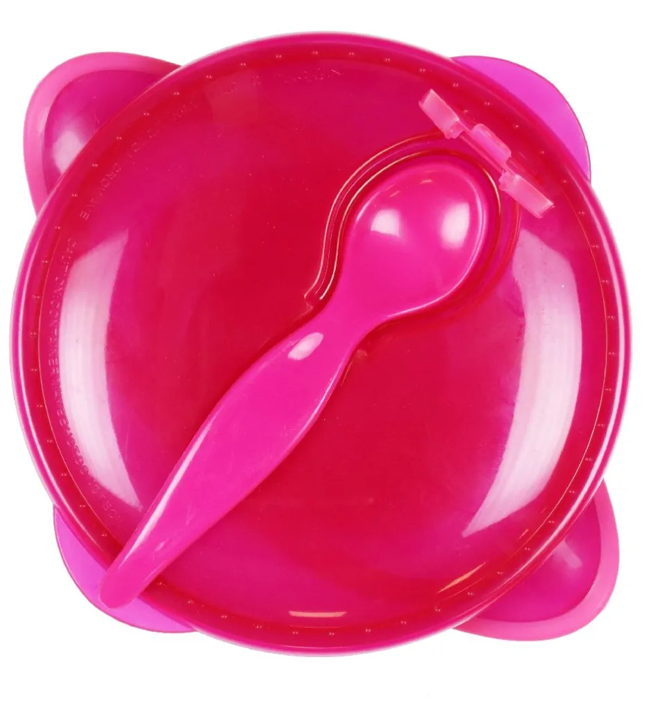 Nuby Skål m. Ske - Pink