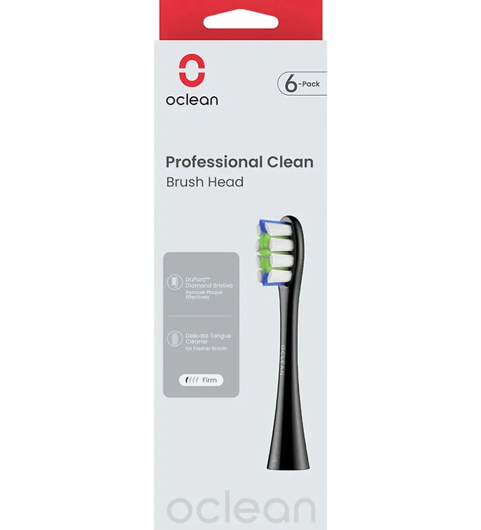 Tandbørster|Pleje- Og Toiletartikler*OCLEAN Tandbørste-hoveder - Professional Clean - 6-pak - Sort