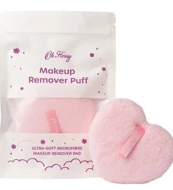 Sminke*Oh Flossy Makeupfjerner-pude - Hjerte - Rosa