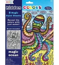 Malebog*Ooly Magiske Maleark - Hidden Colors - 8 Stk. - Magic Ocean