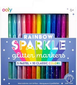 Skriveredskaber*Ooly Tusser - 15-pak - Rainbow Sparkle Glitter