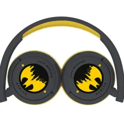 Høretelefoner*OTL Høretelefoner - Batman - On-Ear Junior - Wireless - Sort/Gul