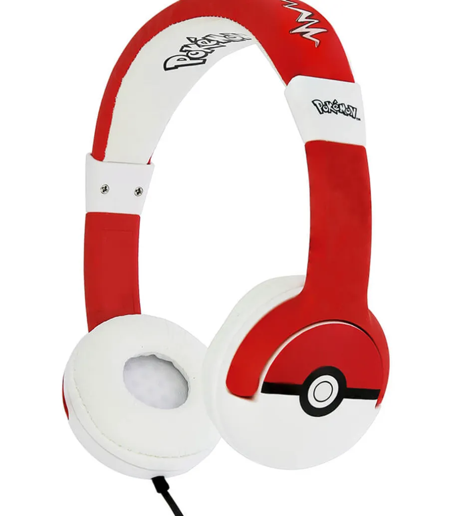 Høretelefoner*OTL Høretelefoner - Pokemon - On-Ear Junior - Pokeball - Rød/Hvi