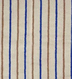 Babyhåndklæde- Og Poncho*OYOY Babyhåndklæde - 100x100 cm - Raita - Karamel/Optic Blue
