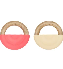 Bideringe*OYOY Bidering - Rainbow Teether - 2-pak - Cherry Red/Vanilla