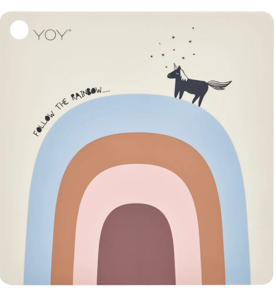 OYOY Dækkeserviet - Follow The Rainbow - Beige
