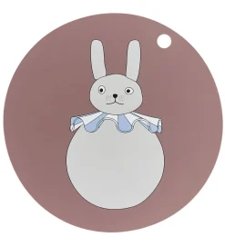 OYOY Dækkeserviet - Silikone - Rabbit Pompom - Clay