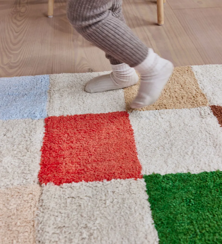 Tæpper|Gulvtæpper*OYOY Gulvtæppe - Chess Rug - 80x48 cm - Multi