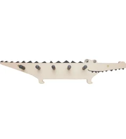 Knager*OYOY Knagerække - Træ - 60x7,5x12 cm - Krokodille - Nature
