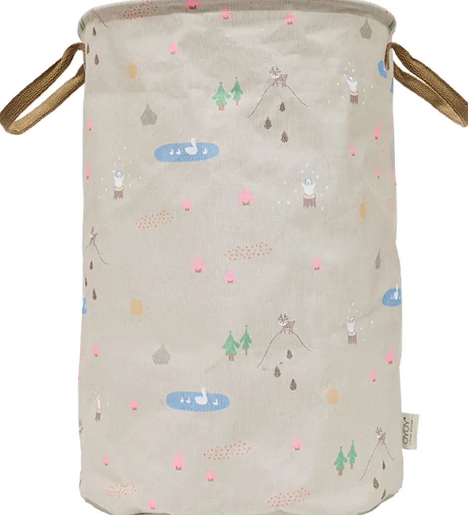 OYOY Opbevaringskurv - Deer & Duck - Large - Beige