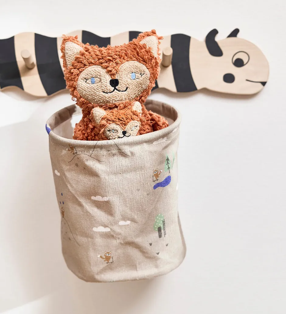 Kurve|Opbevaring*OYOY Opbevaringskurve - 2-pak - Foxy - Small - Beige/Blue