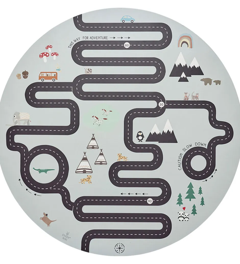 Gulvtæpper*OYOY Stoleunderlag - 112 cm - Adventure Chair & Playmat