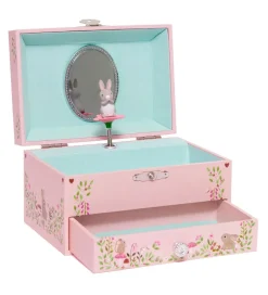 Smykkeskrin*Petit Monkey Smykkeskrin m. Musik - 9x15x10 cm - Woodland - Rosa