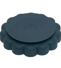 Tallerkener*Petit Monkey Tallerken m. Sugekop - Silikone - Lion - Balsam Blu