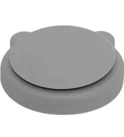 Tallerkener*Petit Monkey Tallerken m. Sugekop - Silikone - Pewter Green