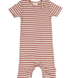 Børn Petit Piao Sommerdragt - Rib - Modal - Light Berry/Dark Off Whit