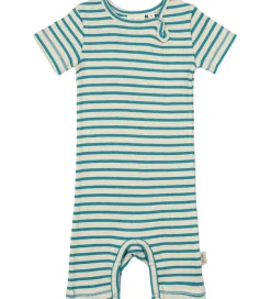 Børn Petit Piao Sommerdragt - Rib - Modal - Turquise/Dark Off White